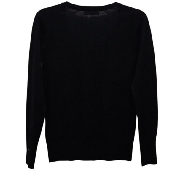 Everlane Wool Blend V-neck Sweater Size XS New Black Business Casual Career - Picture 6 of 7